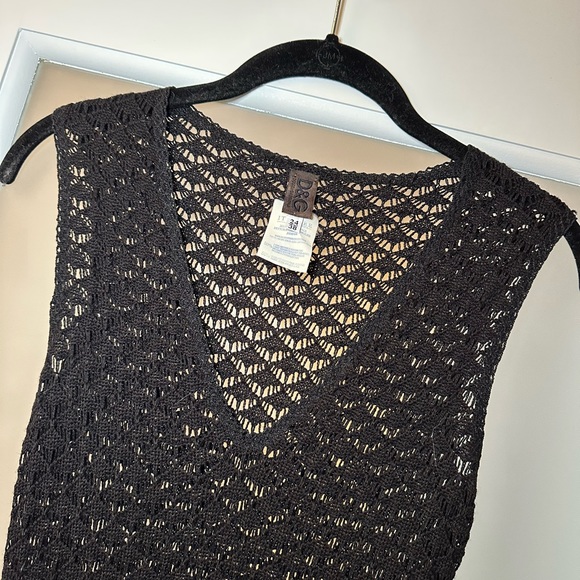 Vintage D&G Lace Crochet Black Maxi Dress - Picture 6 of 7